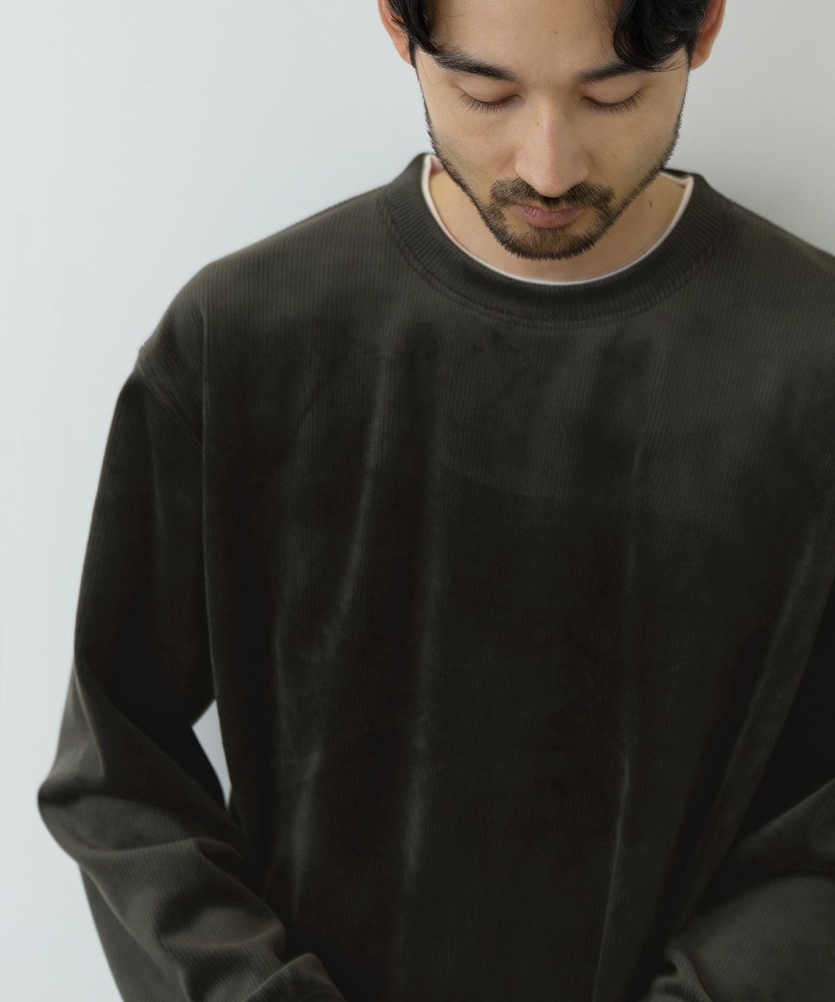 NAVY MAC HEAT トロリ カットコール 裏ボアクルーネックカットソー メンズ