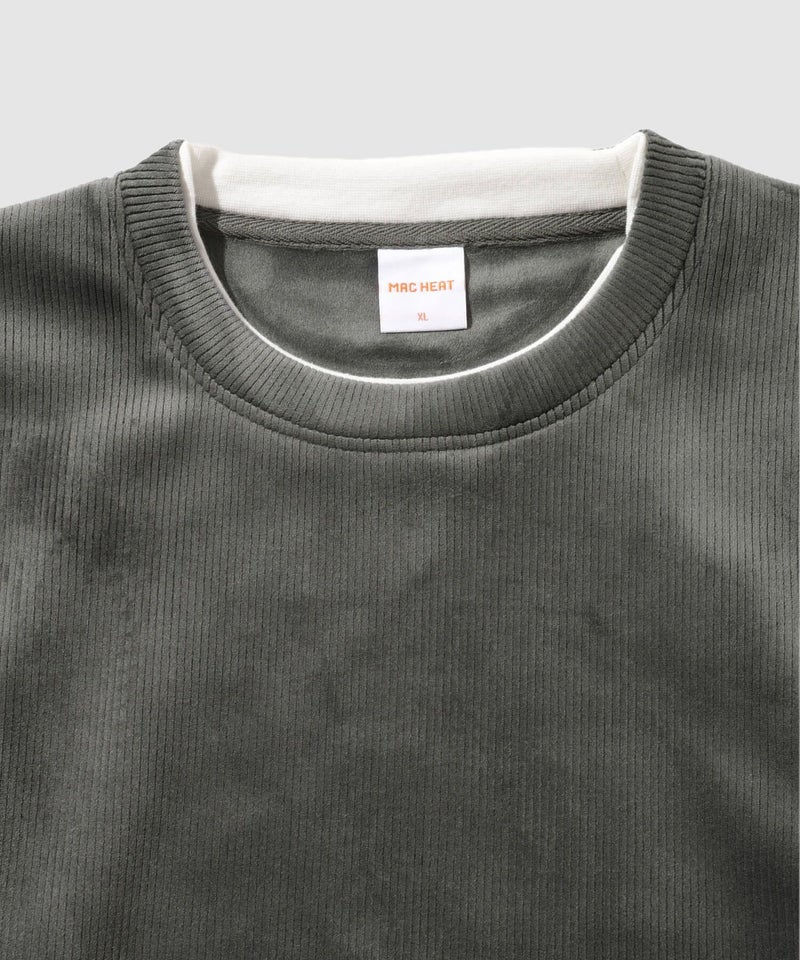 NAVY  MAC HEAT トロリ カットコール 裏ボアクルーネックカットソー メンズ商品画像-6