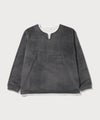 NAVY MAC HEAT トロリ スムース 裏ボアキーネックカットソー メンズ商品サムネイル-2