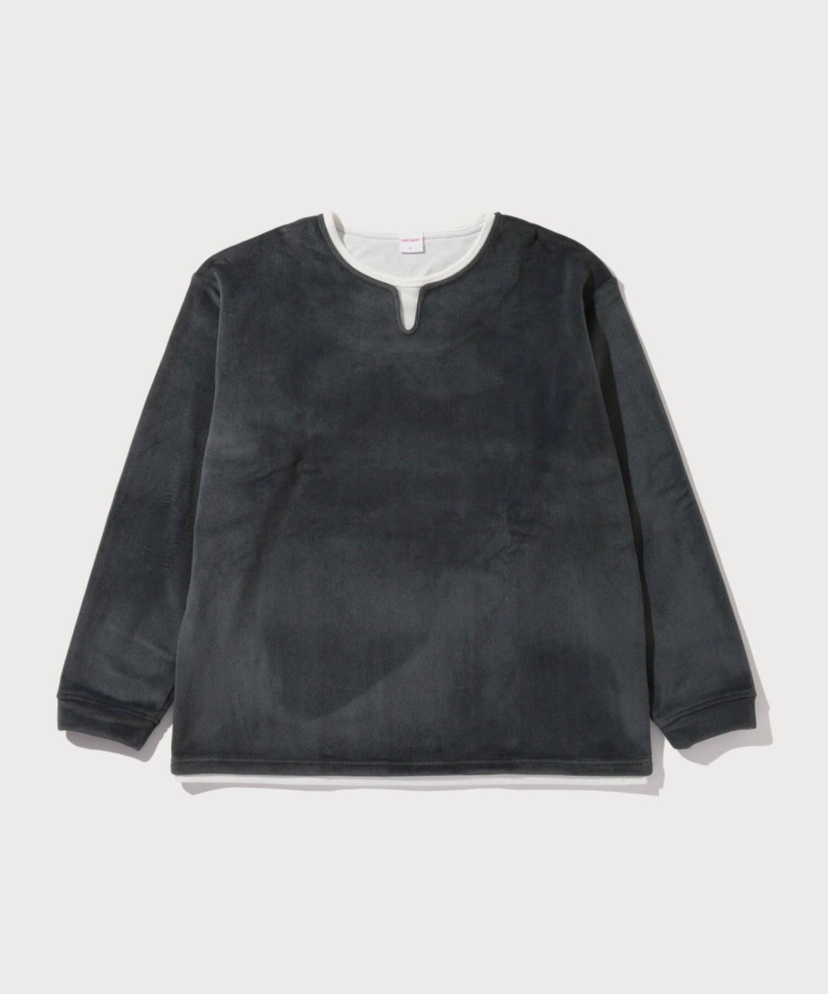 NAVY MAC HEAT トロリ スムース 裏ボアキーネックカットソー メンズ