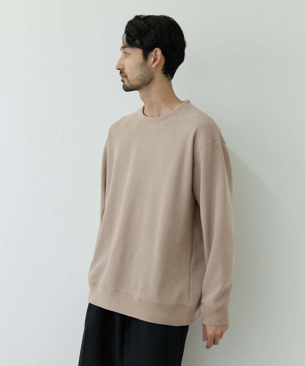NAVY MAC HEAT トロリ 鹿の子 裏ボアクルーネックカットソー メンズ