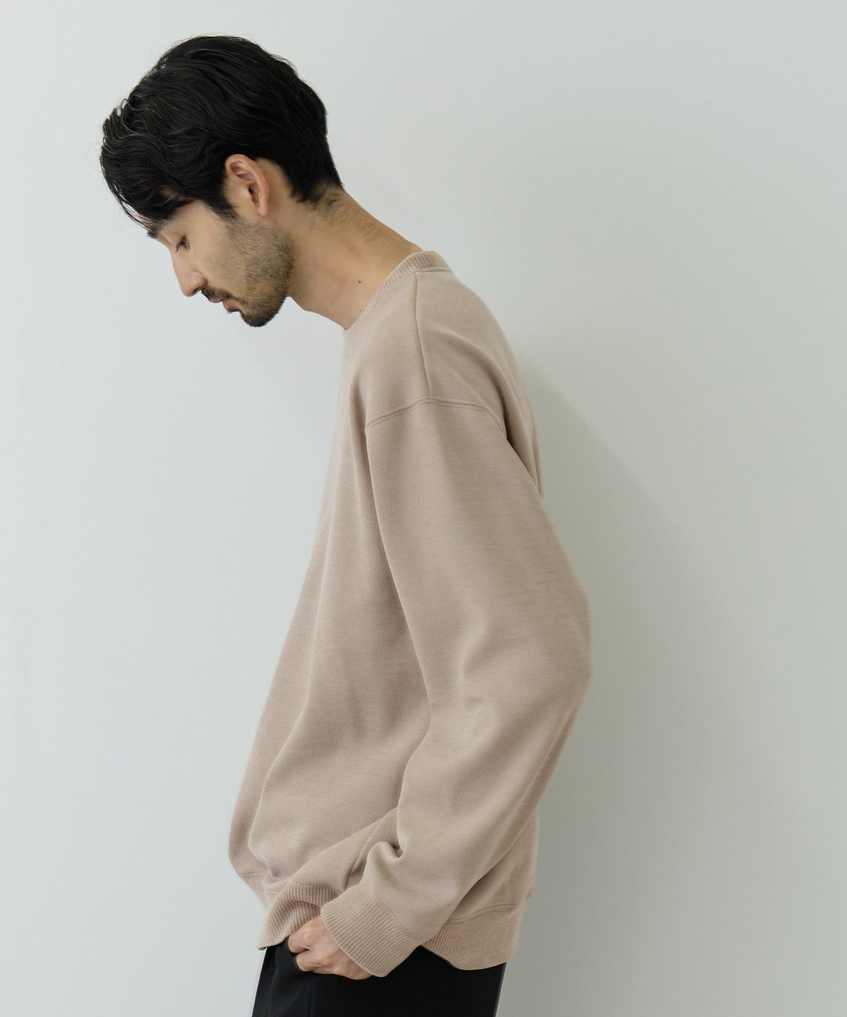 NAVY MAC HEAT トロリ 鹿の子 裏ボアクルーネックカットソー メンズ