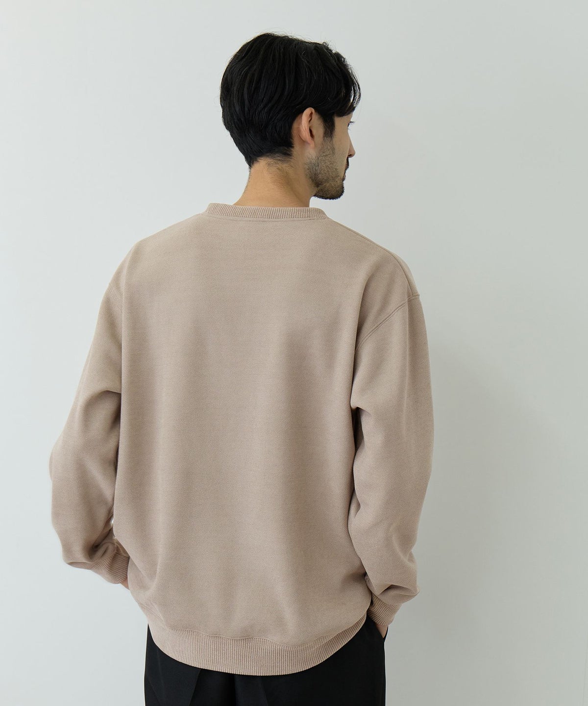 NAVY MAC HEAT トロリ 鹿の子 裏ボアクルーネックカットソー メンズ