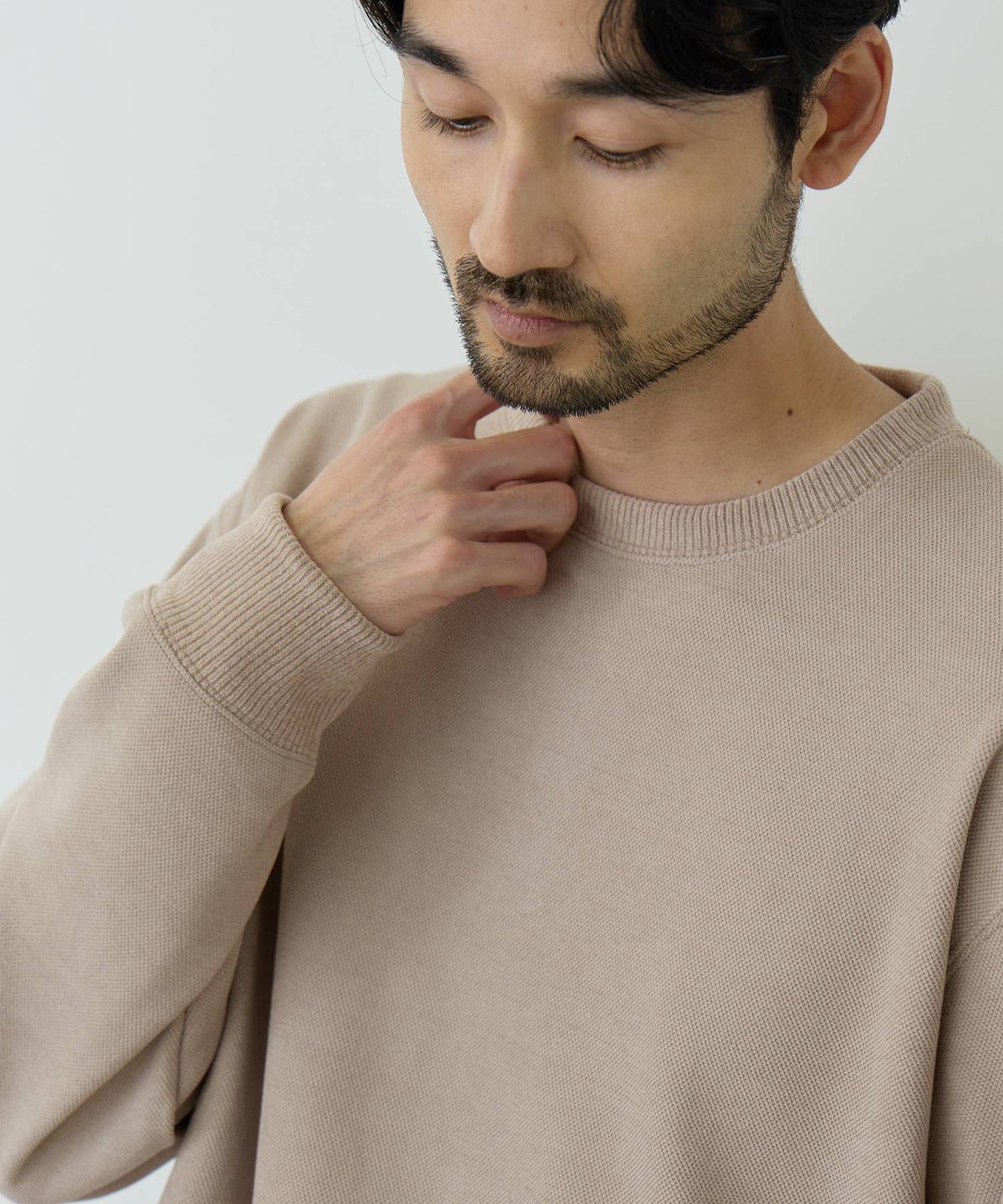 NAVY MAC HEAT トロリ 鹿の子 裏ボアクルーネックカットソー メンズ