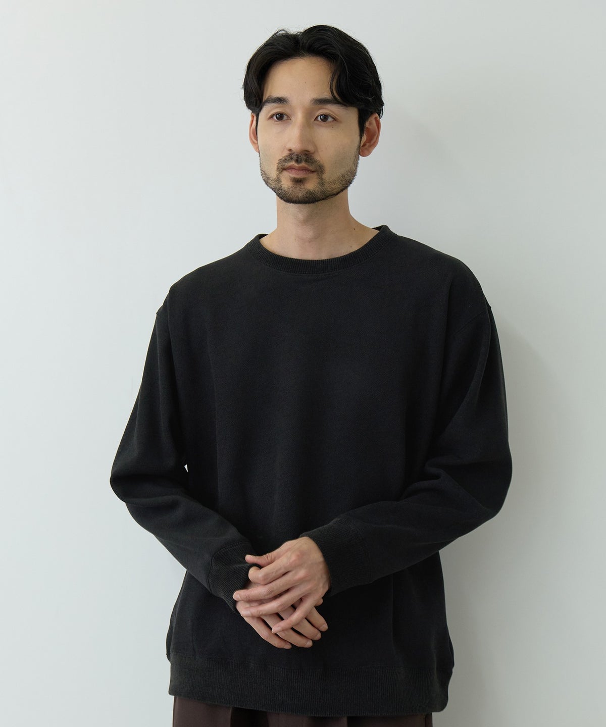 NAVY MAC HEAT トロリ 鹿の子 裏ボアクルーネックカットソー メンズ