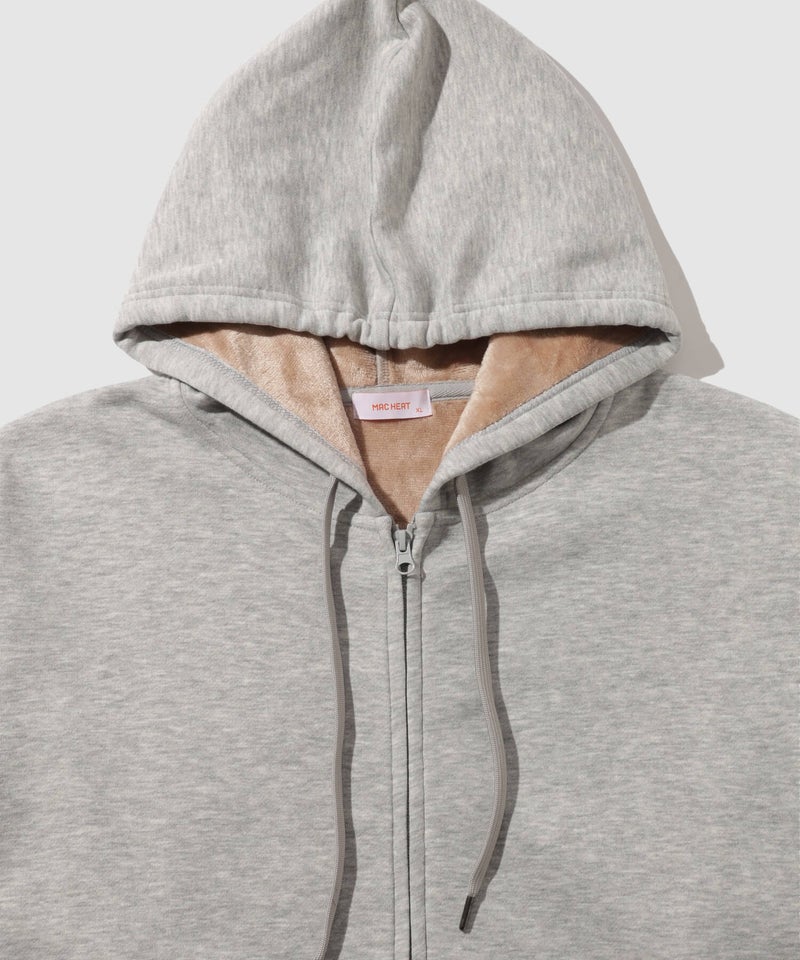 NAVY  MAC HEAT 裏シャギージップパーカー メンズ商品画像-6