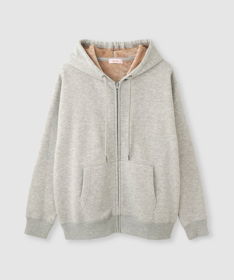 NAVY  MAC HEAT 裏シャギージップパーカー リラックスシルエット レディース商品画像-1