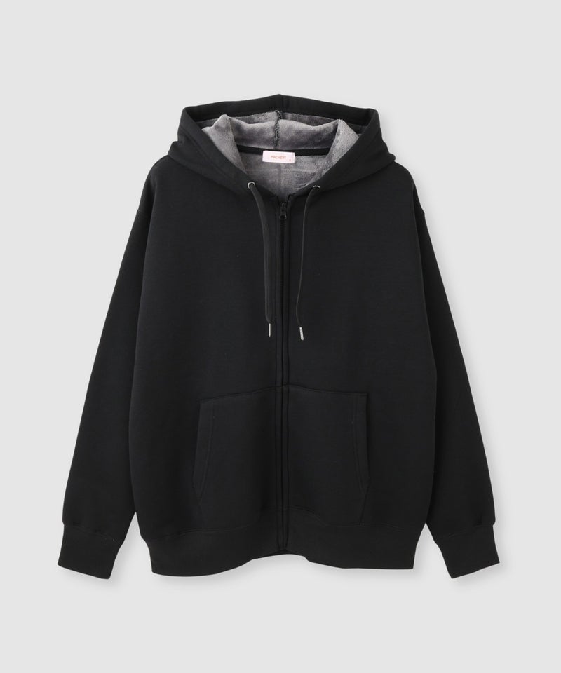NAVY MAC HEAT 裏シャギージップパーカー リラックスシルエット レディース商品画像-2