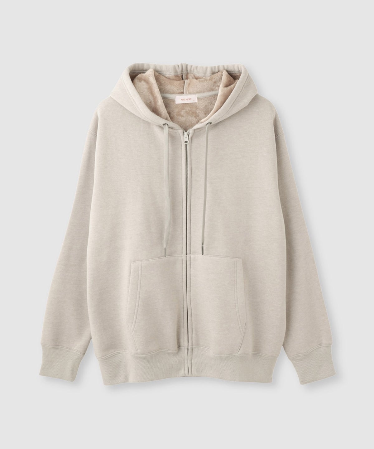 NAVY MAC HEAT 裏シャギージップパーカー リラックスシルエット レディース