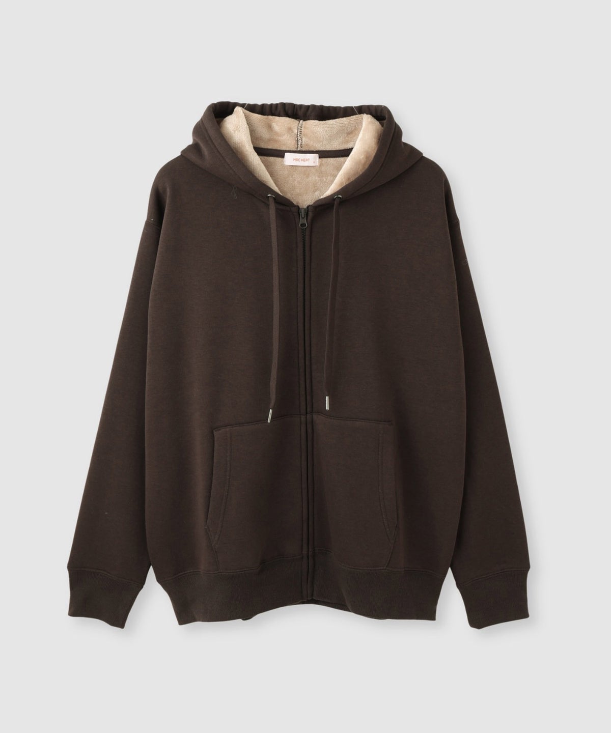 NAVY MAC HEAT 裏シャギージップパーカー リラックスシルエット レディース