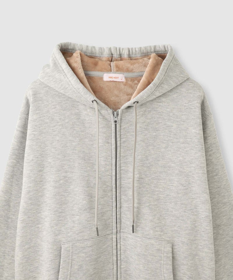 NAVY MAC HEAT 裏シャギージップパーカー リラックスシルエット レディース商品画像-6