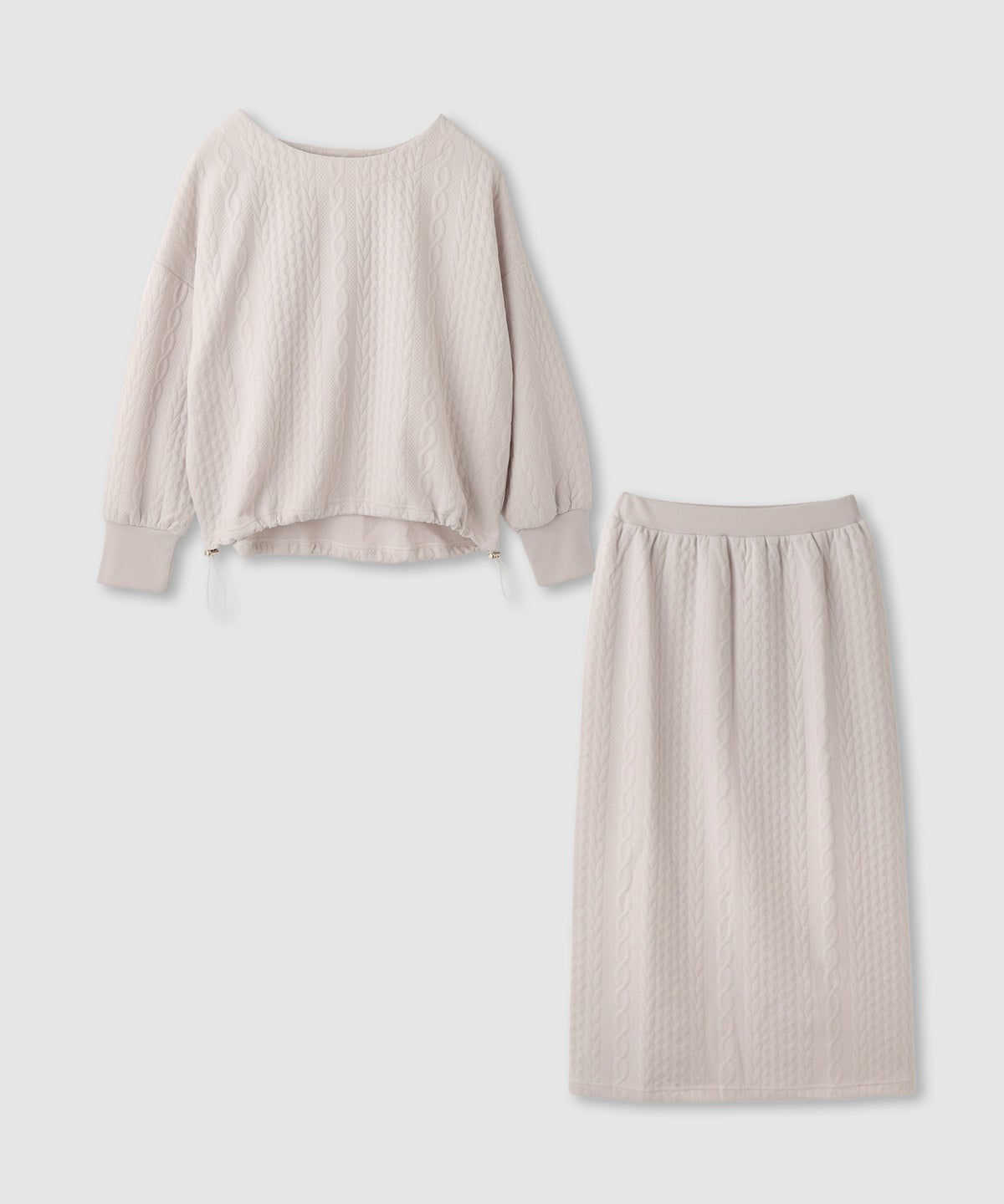 Idnes ふくれジャガード柄セットアップ レディース