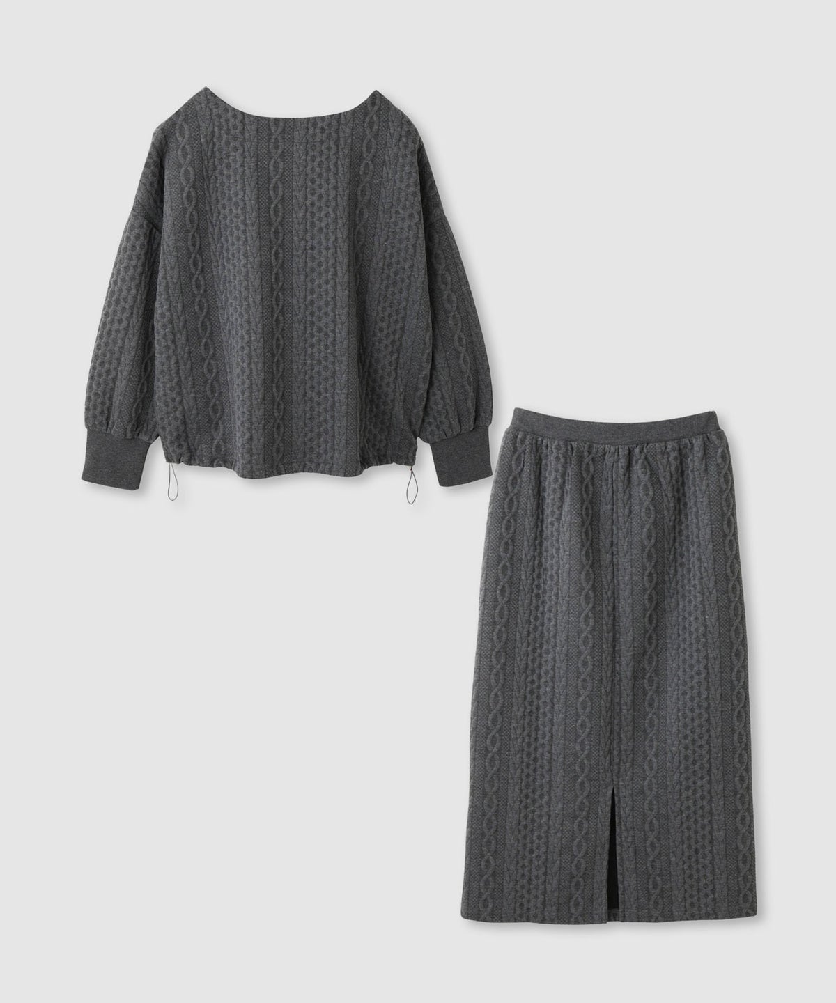 Idnes ふくれジャガード柄セットアップ レディース