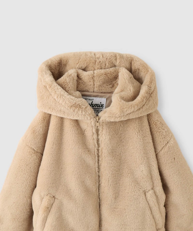 RICH MIX  ふわふわファージャケット フード付き キッズ商品画像-4