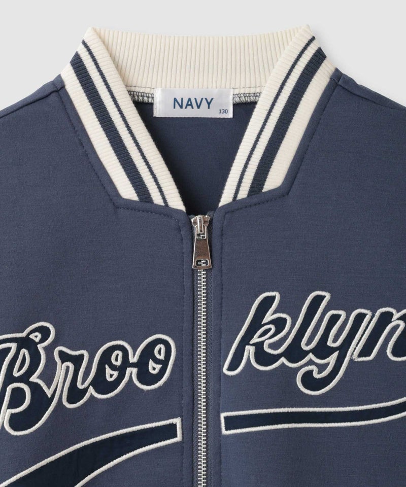 NAVY ロゴ切替ポンチスタジャン キッズ商品画像-6