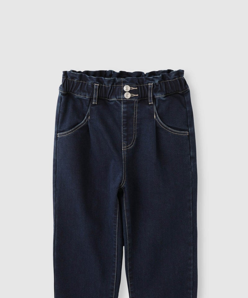 NAVY MAC HEAT ストレッチ裏起毛デニムパンツハイウエスト キッズ商品画像-5