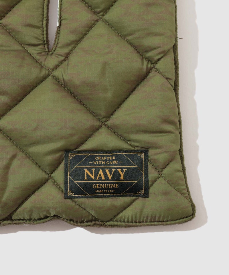 NAVY  キルト差し込みマフラー メンズ商品画像-5