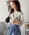 Classical Elf シンプルなのに一際映える。フラワー刺繍裏起毛スウェット商品サムネイル-13