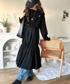 Classical Elf 一枚でコーディネートが完成する優秀アイテム◎胸刺繍ドロスト裏起毛ドッキングワンピース商品サムネイル-10