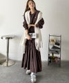 Classical Elf 一枚でコーディネートが完成する優秀アイテム◎胸刺繍ドロスト裏起毛ドッキングワンピース商品サムネイル-17