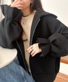 Classical Elf ふんわり、ゆったり、袖にキュン♪ダブルジップキャンディスリーブマシュマロダンボールパーカー商品サムネイル-7