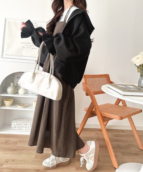 Classical Elf ふんわり、ゆったり、袖にキュン♪ダブルジップキャンディスリーブマシュマロダンボールパーカー商品画像-12