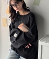 Classical Elf 《JaVaジャバコラボ》リラクシーに着こなす、オンナっぽカジュアル！裏起毛ワイドネックビックスウェット商品サムネイル-1