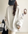 Classical Elf 《JaVaジャバコラボ》リラクシーに着こなす、オンナっぽカジュアル！裏起毛ワイドネックビックスウェット商品サムネイル-4