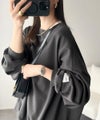 Classical Elf 《JaVaジャバコラボ》リラクシーに着こなす、オンナっぽカジュアル!裏起毛ワイドネックビックスウェット商品サムネイル-20