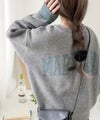 Classical Elf 《JaVa ジャバコラボ》大人カジュアルの定番。2wayMIXヤーンバイカラーロゴニットプルオーバー商品サムネイル-10
