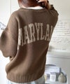 Classical Elf 《JaVa ジャバコラボ》大人カジュアルの定番。2wayMIXヤーンバイカラーロゴニットプルオーバー商品サムネイル-14