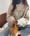 Classical Elf 《JaVa ジャバコラボ》大人カジュアルの定番。2wayMIXヤーンバイカラーロゴニットプルオーバー商品サムネイル-16