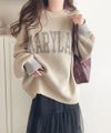 Classical Elf 《JaVa ジャバコラボ》大人カジュアルの定番。2wayMIXヤーンバイカラーロゴニットプルオーバー商品サムネイル-17