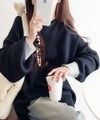 Classical Elf 《JaVa ジャバコラボ》大人カジュアルの定番。2wayMIXヤーンバイカラーロゴニットプルオーバー商品サムネイル-25