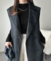 Classical Elf 華奢見え叶える程よいフィット感。配色メロウリブニットトップス(長袖)商品サムネイル-17