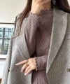 Classical Elf 華奢見え叶える程よいフィット感。配色メロウリブニットトップス(長袖)商品サムネイル-27