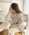 Classical Elf 《JaVaジャバ コラボ》ふわふわに癒され。ミックスカラー糸ハーフジップニットプルオーバー商品サムネイル-7