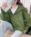 Classical Elf 《JaVaジャバ コラボ》ふわふわに癒され。ミックスカラー糸ハーフジップニットプルオーバー商品サムネイル-10