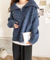Classical Elf 《JaVaジャバ コラボ》ふわふわに癒され。ミックスカラー糸ハーフジップニットプルオーバー商品サムネイル-19