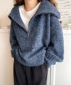 Classical Elf 《JaVaジャバ コラボ》ふわふわに癒され。ミックスカラー糸ハーフジップニットプルオーバー商品サムネイル-21