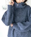 Classical Elf 《JaVaジャバ コラボ》ふわふわに癒され。ミックスカラー糸ハーフジップニットプルオーバー商品サムネイル-22